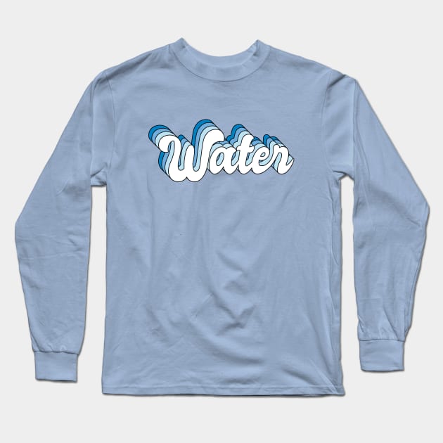 Water Long Sleeve T-Shirt by RetroDesign